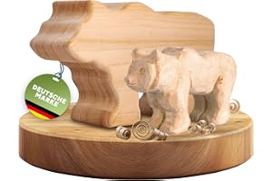 Holdhield snideri råämnen 1 stor björn, 11,5 x 7 x 3,5 cm lindträblock fräst inkl. instruktioner (e-bok) gör-det-själv-snideri för barn och vuxna