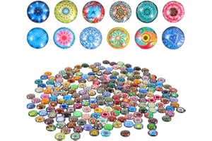 Healifty 200pcs Mosaic Tiles Arts and Crafts Adults & Kids Glass Mosaic Tiles for DIY Art Craft Decoration, 10mm