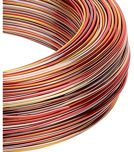 BENECREAT 300m 0.8mm Fil d'aluminium Or Fil de Sculpture en métal Pliable pour perler la Fabrication de Bijoux Projet d'art et d'artisanat