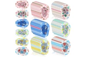 TELOOCO 60Pcs Adhesive Eye Patches for Kids Breathable Kids Eye Patch Bulk Light Blocking Fun Cartoon Animals Eye Bandage for Children with Lazy Eye (6 Styles)