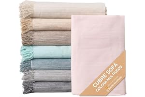 JARAPA HOME MADE WITH LOVE Colcha Multiusos; Plaid Sofa, Manta Foulard, Cubre Cama, Foulard para Sofas de Algodón y Otras Fibras Acabado de Calidad Fabricado en España. (Rosa Jaspeado 08, 230x260cm)