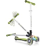 Globber My Free Fold Up F Flash Light, 3-Inject Scooter Wheels Bi, Unisex, MY FREE FOLD UP F - FLASH LIGHT , 3-Wheels Scooter