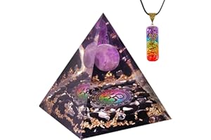 ABHISUBYA Crystals - Crystal Pyramid - Chakra Healing - Crystal Ornament - Crystals and Gemstones Healing - Gem Stones - Meditation Accessories - Positive Gifts for Women - Holistic Gifts