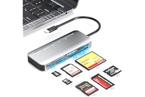 YEEMIE PRO Multi Card Reader USB C, 7 en 1 Lecteur de Carte Memory Stick Pro Duo pourlecteur SD/TF/MS/XD/CF Card Reader Adaptateur, Lecteur Carte XD Picture Card, Multi Lecteur Carte SD pour PC, Appareil Photo