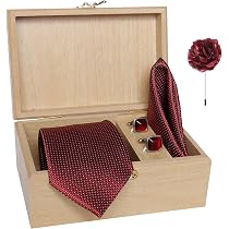 Buy nu-Lite Tie for Men – Micro Silk Neck Ties Set with Cufflinks
