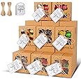 KPOSIYA 20 Pcs Brown Bakery Boxes with Window 4x4x2.5 Inches Cookie Boxes Kraft Paper Brown Gift Box for Pastries, Cookies, Pie, Donuts, Macaron, Treat box with Twine and Thank You Tag (Brown,20)