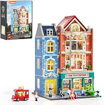 LUMIBRICKS Mittelalter Theaterwagen – 1248 Teile Bausatz Mit LED-Beleuchtung, 2 Theaterstücken & Figuren