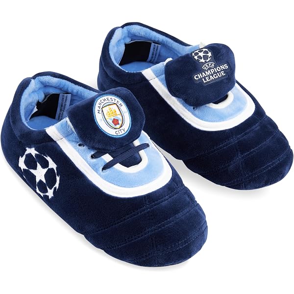 Grenouillère Polaire Garçon Manchester City FC Officielle - Pyjama Chaud Tout Imprimé Blason