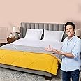 Livpure Smart All Weather Microfiber Reversible | Super Soft Lightweight 200Tc Comforter, Double Size (90" X 100", Dual Color, Yellow & Grey)