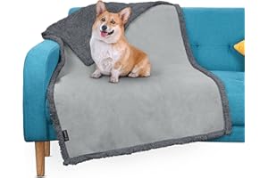 Pawsse Coperta per Cani Impermeabile, Tappetino per Cani Lavabile, Peluche Sherpa Morbida Coperta per Divano per Cani Cuccioli Gatti, 125x75 cm