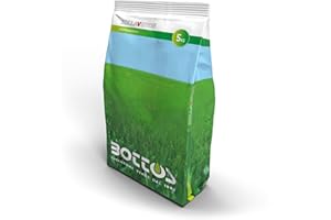 Bottos MACISTE, Sementi per tappeto erboso, Semi per prato extra forte resistente alla siccità ideale per zone aride e qualsiasi condizione ambientale, 5Kg per 200mq