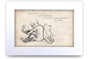 HWC Trading Winnie the Pooh How Lucky A4 - Impresión de cita para habitación de bebé, regalo para dormitorio recién nacido