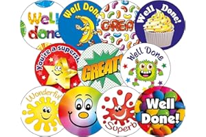 PRIMARY TEACHING SERVICES LTD 450 Mixed Scented Smelly Well Done Great Star Excellent Super Motivational Childrens Pupils School Teachers Reward Stickers Value Pack Primary Teaching Services
