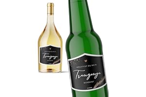 ‎JOLI COON JoliCoon Flaschenetikett Trauzeuge fragen - Willst du mein Trauzeuge sein Geschenk - 9,3x7,8cm