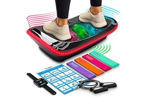 BLUEFIN FITNESS 4D Triple Motor Vibration Plate | Powerful | Magnetic Therapy Massage | Curved Surface | Vibration Oscillation & Micro Vibration | 3 Silent Drive Motors