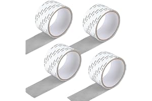 Baroce 4 Rotoli Nastro Ripara Zanzariere Adesivo Invisibile Kit Ripara Zanzariera Adesiva Autoadesiva Nastro Adesivo per Zanzariere Riparazione di Finestre e Porte Anti-zanzara Insetto