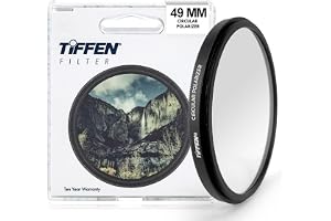 Tiffen 49 mm cirkulärt polariseringsfilter | Avslöjar detaljer dolda av bländning, förbättrar bildkontrasten, ökar färgmättna