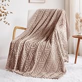 Whale Flotilla Flannel Fleece Blanket for Sofa, 130 x 150 cm | Lightweight, Super Soft, Cozy, Double Sided, Leaf Print, All S