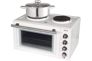 SILVA SCHNEIDER Silva Homeline KK 2900 Minibackofen inkl. Herdplatten, Grillfunktion, Heißluft-Funktion, mit Grills