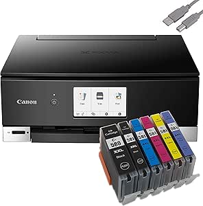 Bundle Canon PIXMA TS8350 Tintenstrahldrucker Multifunktionsger&auml;t (Drucker, Scanner, Kopierer) mit 6 komp. Youprint&reg; Tintenpatronen f&uuml;r PGI-580/CLI-581 XXL