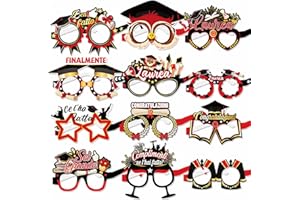 HOWAF 24 Occhiali Laurea Gadget, Laurea Occhiali di Carta Foto Props Laurea Accessori Festa Laurea Photo Booth Laurea Decorazioni Cappello Laurea per Bomboniere Laurea, Regalo Laurea Ragazza Uomo