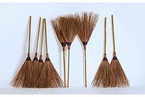 NATURE LOUNGE Bambusbesen - Kehrbesen mit stabilen Bambus Stiel für Haus, Hof und Garten