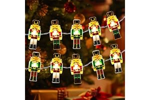 Coquimbo Décoration Noël Guirlande Lumineuse, 3M 30 LED Soldats Casse-Noisette Guirlandes Lumineuses à Piles, Guirlande Noel Extérieur Intérieur pour Sapin de Noel, Cheminée, Fête, Jardin