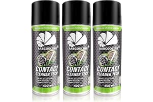 AABCOOLING Contact Cleaner 3x400ml – Professionell kontaktrengöringsspray för elektronik och bilar, tar bort fett, damm och s