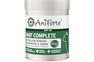 AniForte Barf Complete Cat 100g – All-Round Nutrient Supplement with Omega 3, Brewer's Yeast, Taurine Powder, Rich in Vitamins & Minerals, BARF/Raw Feeding for cats