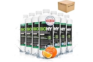 BiOHY Detergente per pavimenti per robot aspirapolvere con profumo di arancia (9 bottiglie da 1l) | Detergente concentrato per tutti i robot aspirapolvere | Senza schiuma (Wischroboter Orange)