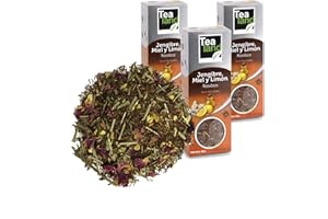 EGUIA Tealand | Rooibos | Infusion de jengibre y limon con miel, Hojas Sueltas | Pack de infusiones a granel, 3 x 100 g | Adelgazante, Antioxidante y Digestivo | Infusion con Aromas Naturales