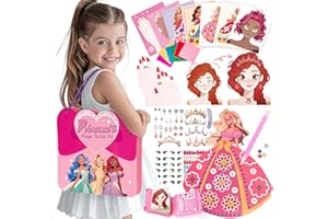 COCO&Friends Kit Manualidades Niños 6 8 años, Regalos DIY Creativos de juguetes con diamantes y pegatinas vestir, Manualidad Princesa Niñas Juguete Niños 5 6 7 8 años