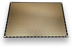 PROTOPATCH® Premium Lochrasterplatine | 233 x 160 mm | Doppelseitig | Runde Pads | Schwarz | PTH | 2,54 mm Rastermaß