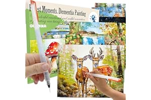 QUOKKA 10PACK Water Painting Dementia Activities for Seniors - Tropics Wildlife - Alzheimers Products for Elderly - Activities for People with Dementia - Crafts for Seniors
