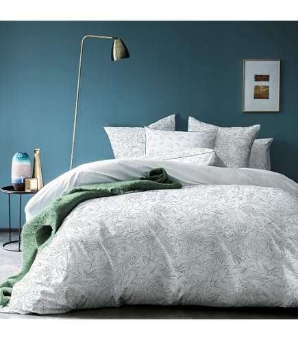 CALITEX - Parure 3 pezzi, 260 x 240 cm, 100% cotone, blu, 260 x 240 cm