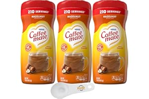 Coffee mate Hazelnut Powdered Creamer, 15 oz (Pack of 3) with World Food Shop Scoop