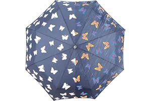 iMucci Regenschirm Taschenschirm-Ändern der Farbe UV 40+ Travel Umbrella Auto Open