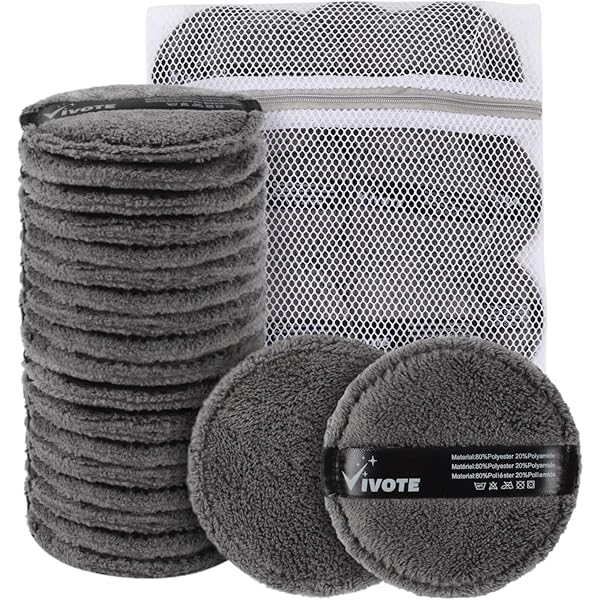 Lot De Tampons Démaquillants Réutilisables En Bambou Et Coton