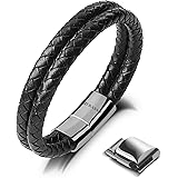SERASAR Bracelet Homme Cuir Argent 17cm Idée Cadeau Homme Acier Inoxydable  Véritable Multi Tissé Réglable Les Hommes Chaîne Tressé Accessoire Jeune  Garcon Cadeaux Saint Valentin Large Classic : Amazon.fr: Bijoux