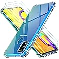 iVoler Cover per Samsung Galaxy M30s / M21, Antiurto Custodia con Paraurti in TPU Morbido e 3 Pezzi Pellicola Vetro Temperato