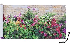 Maximex Balkon-Sichtschutz, praktischer Sichtschutz mit farbenfrohem Mauerblumen-Motiv, windschützende Sichtschutzplane mit hoher UV- und Witterungsbeständigkeit, schnelltrocknend und reißfest, 5 m
