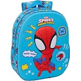Safta SPIDEY School Backpack, 3D Design, Ideal for Children of Different Ages, Comfortable and Versatile, Quality and Resista