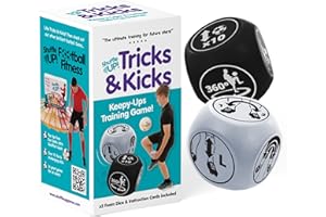 Shuffle Up Tricks & Kicks Football Dice Game, Keepy Uppy Training Dice, Stocking Fillers, Outdoor & Indoor Games for Kids, Football Gifts for Boys & Girls