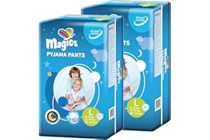 Magics Pyjama Pants - 24x Nachthöschen Für Jungen 8-15 Jahre - Größe L (27-57 kg) - 24 Saugfähige Nachtwindeln Teen bei Bettnässen, 2 Packungen mit 12 Stück