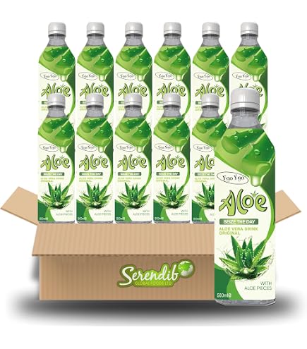 Just Drink Aloe Lychee 500ml - 12 Pack - Refreshing & Hydrating Aloe Vera  Drink With Real Pulp, Perfect Gift Hamper For Parties & Gatherings  Hydrating Lychee Flavored Beverage