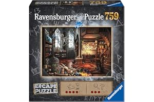 Ravensburger - Escape Puzzle - L'antre du Dragon - pour Adultes et Enfants dès 12 Ans - 759 pièces, 1 Guide de Jeu, 1 enveloppe Solution - Inspiré des Jeux d'évasion - 19960