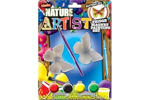 Nature Artist Deluxebase Artista Paint Kit de la naturaleza de la mariposa Pinte su propio imán del refrigerador de la mariposa