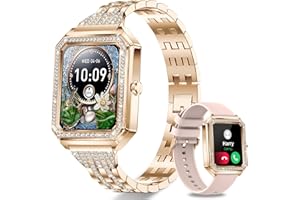 EFOLEN Smart Watch for Women Answer/Make Calls, 1.59" Touch Screen Smart Watches with Heart Rate SpO2 Sleep Monitor, 110+ Sports, Fitness Tracker, IP67 Waterproof Ladies Smartwatch for iOS Android Rosegold