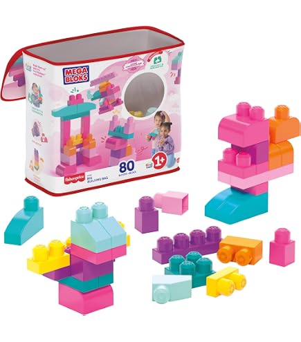 Trattore John Deere Mega Bloks Con Mattoncini E Figurina, Gioco Costruzioni Per Bambini 1-4 Anni, CND89