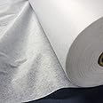 Textile Station Iron On Fusible Interfacing Fabric Premium Lining Interfacing 99cm Wide (White, 20 Meter)